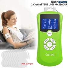 OSITO TENS Unit with 10 pcs TENS Pas EMS Pulse Stimulator Full Body Pain Relief
