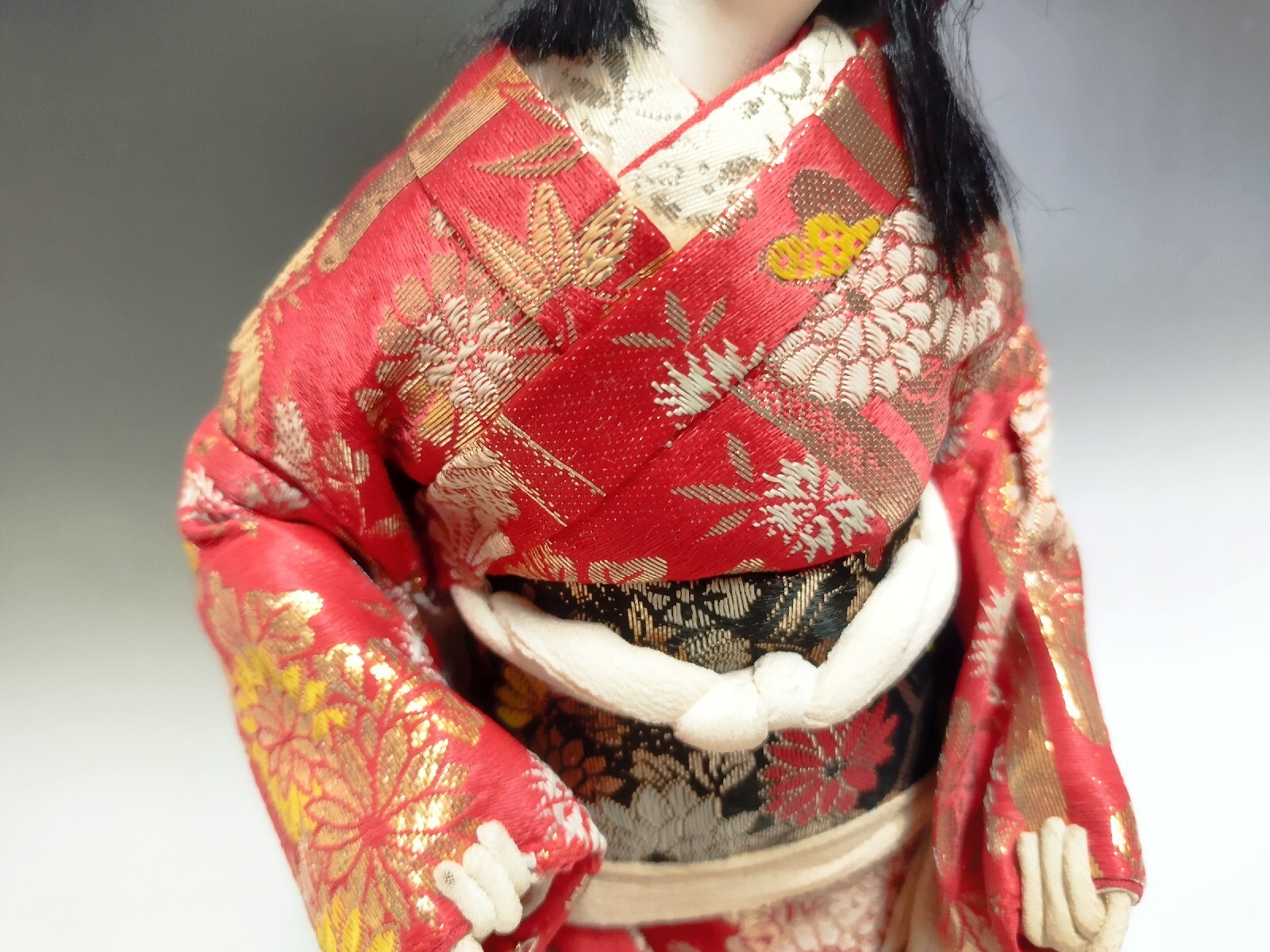 Vintage Japanese Doll Kimono Chirimen Geisha Maiko Traditional Folk