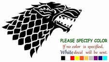 Game of Thrones Stark wolf winter Adhesive Vinyl Decal Sticker Car Truck 12"