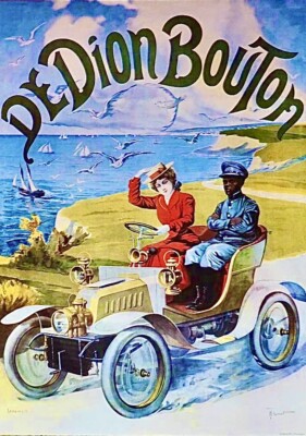 De Dion Bouton seltenes Vintage A1 Auto Poster