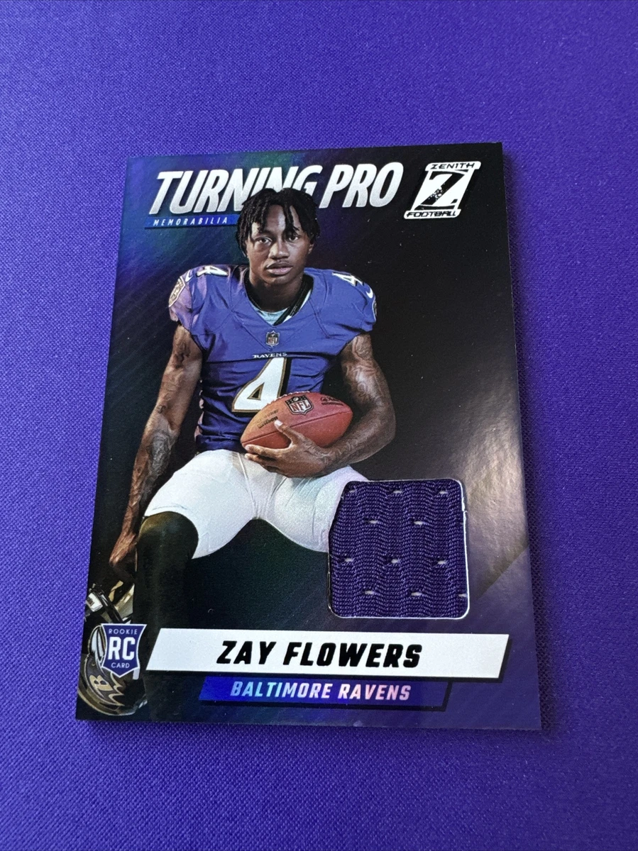 2023 Panini Zenith Zay Flowers Turning Pro Rookie Card Patch #TPM