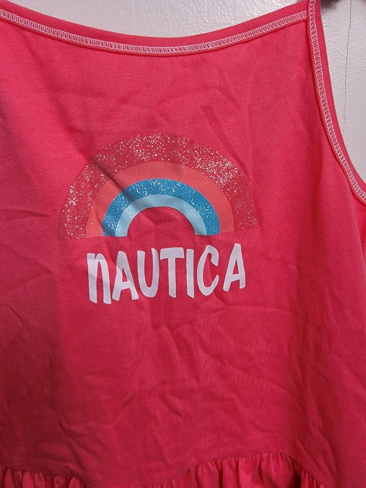 Nautica Girls 2-Piece Shorts Set - Watermelon/Blue/Golden - Size 6X - Image 3 of 4