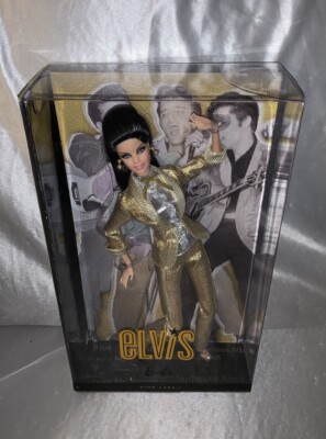 Elvis Presley Barbie Collector King of Pop Rock N Roll Pink Label