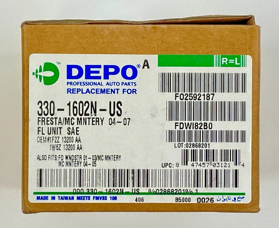 Luz antiniebla lateral pasajero Depo 330-1602N-US repuesto Foto 4 de 4