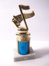 Music Award Trophy 7" Tall  No Name Plate add your Own 