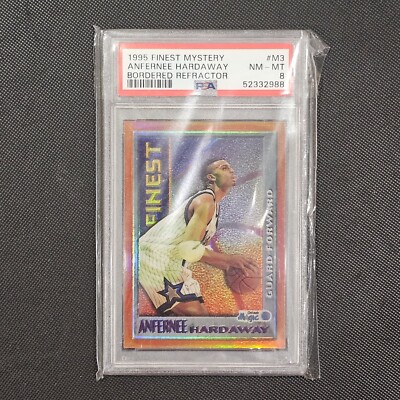 Anfernee Hardaway 1995 FINEST MYSTERY BORDERED REFRACTOR #M3 MINT Psa 8
