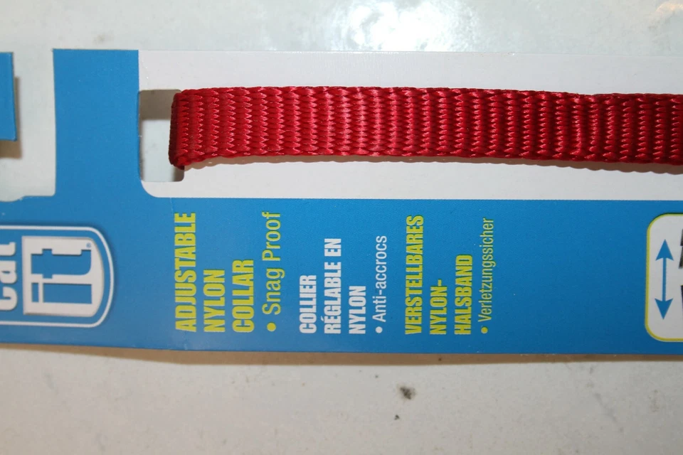 Cat It Cat Collar Adjustable w/ bell 8-13" Red, Breakaway - Image 2 of 4
