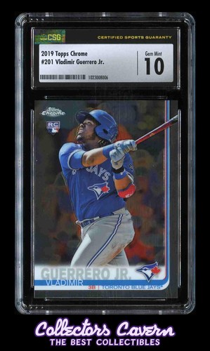 2019 Topps Chrome #201 Vladimir Guerrero CSG 10 (GEM MINT) RC