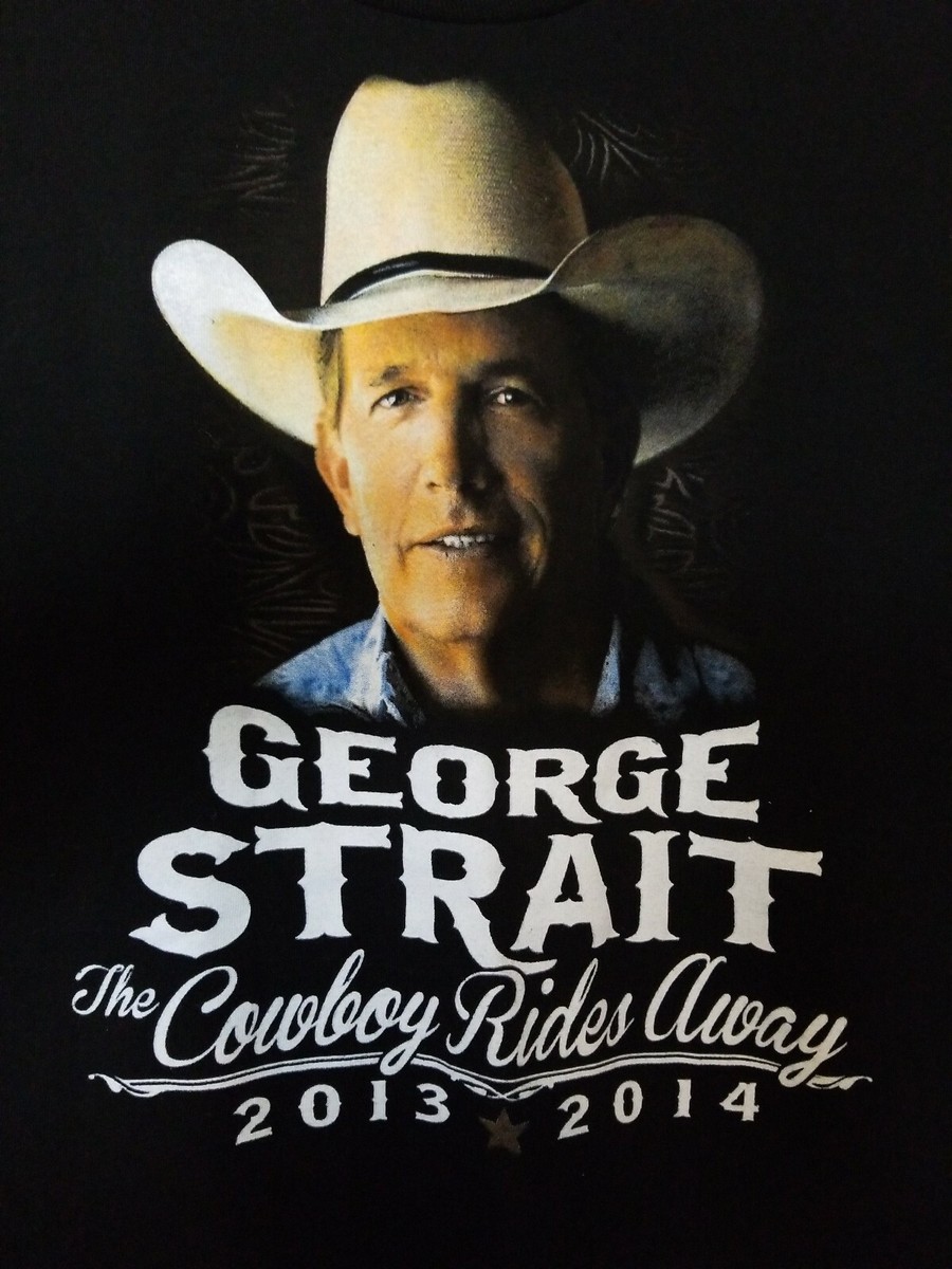 George Strait 2013 2014 Cowboy Rides Away Tour T Shirt Size