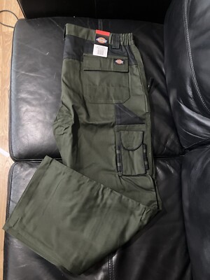 Dickies Arbeitshose CorDura Herren Double Knee Gr. 42R oliv/schwarz