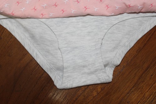 DANSKIN GIRLS UNDERWEAR BIKINI 3-PIECE SET GRAY PINK SIZE XS (4/5) - Picture 2 of 3