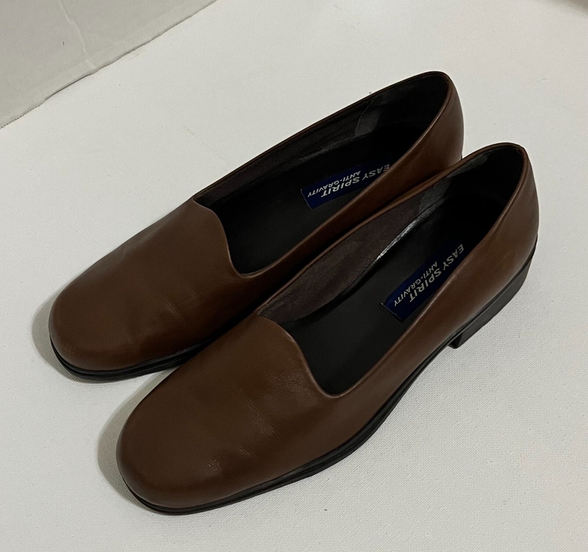 Women's Easy Spirit Brown Slip On Anti-Gravity Brown Heel Size