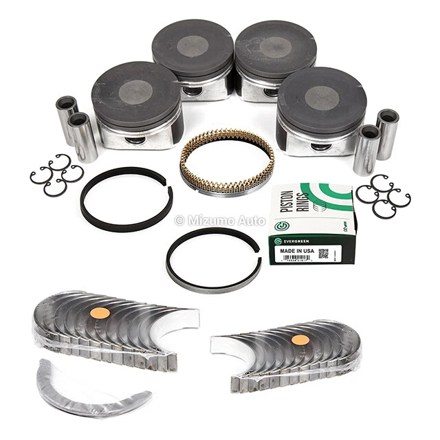 Pistons 19mm Wrist Pin Main Rod Bearings Fit 99-05 Volkswagen Beetle Golf 2.0 8V - Image 2 of 4