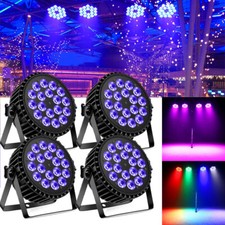 4 PCS 270W Par Can Lights Effect 18 LEDs Strobe RGBW Stage Light DMX Disco Party