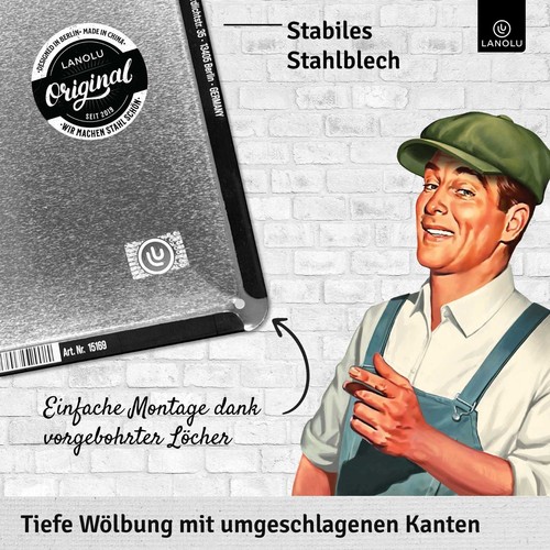 Retro Blechschild draußen nur Kännchen, Kaffee Geschenk, Kaffee Schild 20x30cm - Bild 5 von 6
