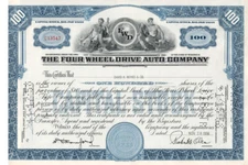 Four Wheel Drive Auto Co - Original Stock Certificate -1956 - C13547