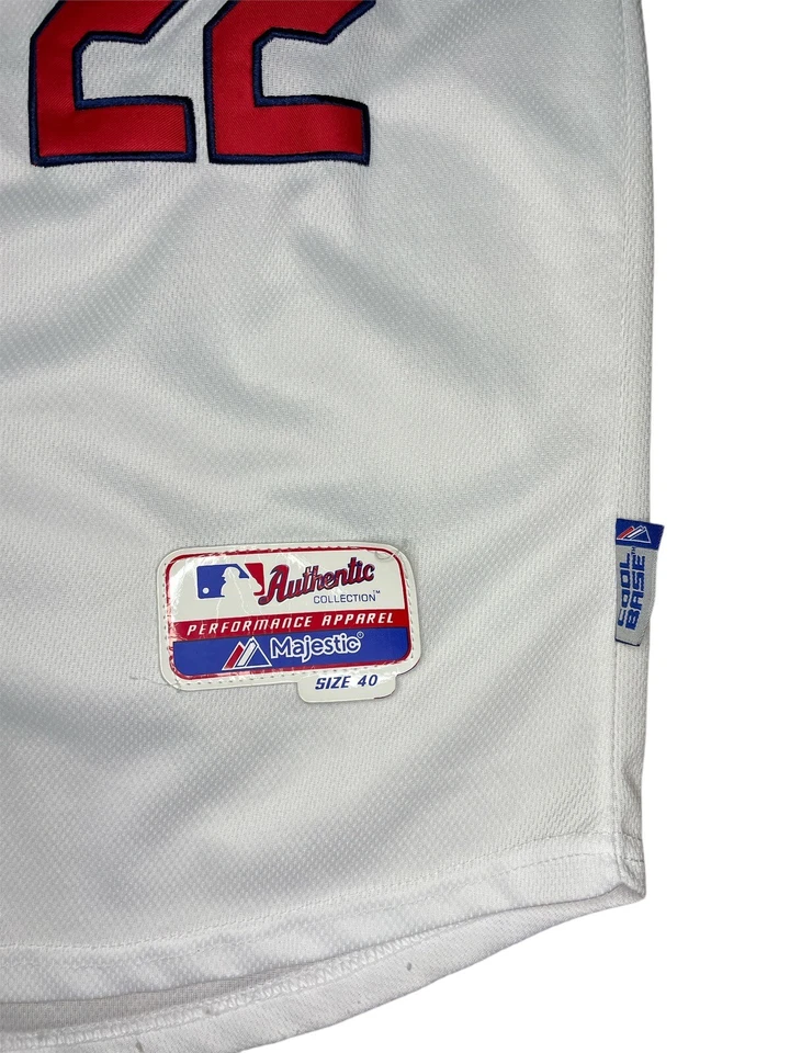 Camiseta Majestic Jason Heyward de los Cardenales de San Luis Auténtica Talla 40 #22 Para Hombre MLB Foto 3 de 4