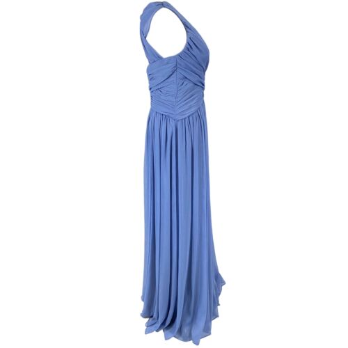 DRESS by Vera Wang Womens Dress Size 8 Gown Bridesmaid Wedding Blue Long DEFECTS - Picture 2 of 21