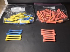 VTG Assorted Lot Swing Arm Perm Rod Wave Hair Curlers Plastic Permanent