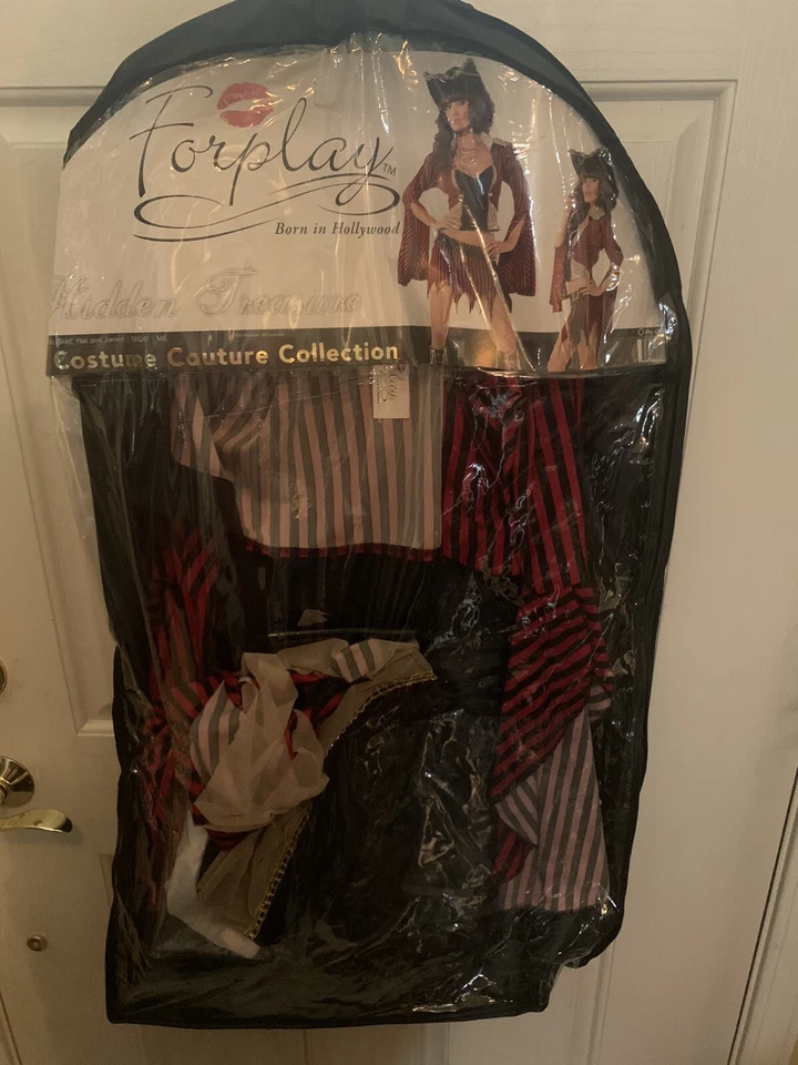 NUEVO SIN ETIQUETAS Forplay Disfraz de Pirata Tesoro Oculto Adulto Talla M/L Guantes Top Bolero Skt Foto 2 de 4
