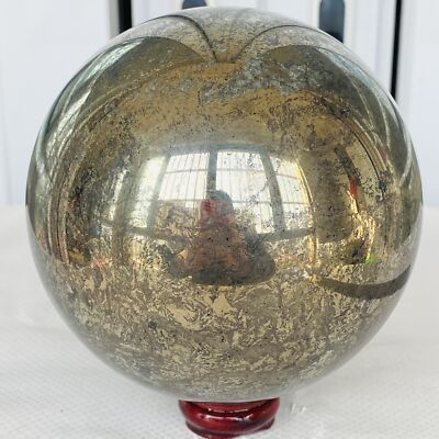 Natural Chalcopyrite Quartz Crystal Ball Energy Reiki Healing 3700G