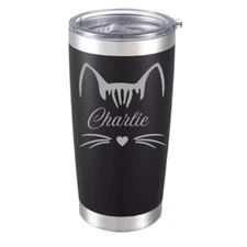 Purr & Sip Cat Mug – 20oz Cute Artistic Cat Themed Tumbler for Every Meow Moment