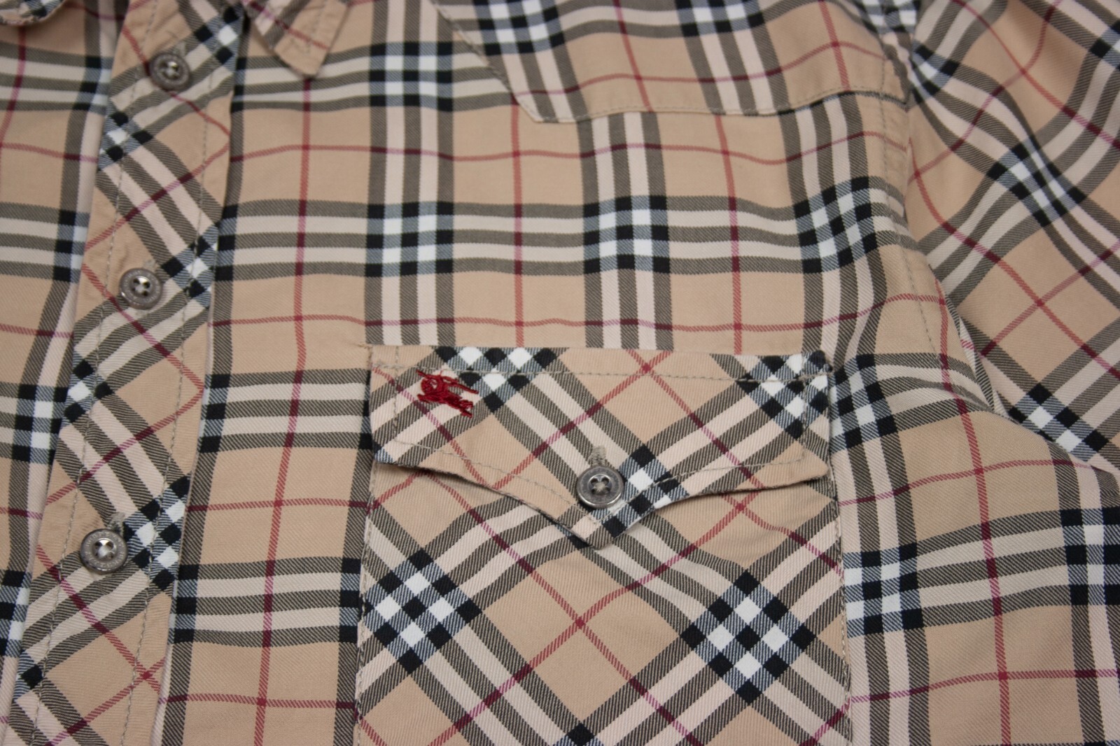Burberry 00S Logo Nova Check Plaid Longsleeve Shirt Vintage image 5