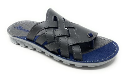 PARAGON MEN'S 6729 SILVER BLUE WATERPROOF ROUND TOE FLIPFLOP THONG AND CHAPPAL