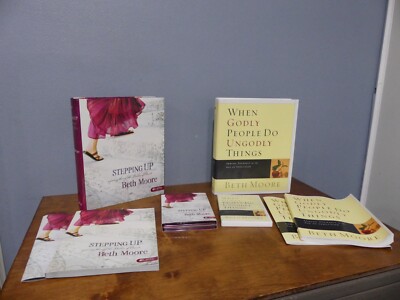 Lot 2 Beth Moore Stepping Up & When Godly People Do UnGodly Things DVD Box Set