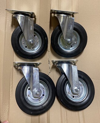 200mm (8'') 1100 Liter Mülltonne Rollen Abfalleimer - 4er Set (615kg Zuladung)