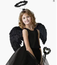EPN Angel Wings W/Halo Headband Halloween Xmas Party Angel Girls&Boy Cosplay NEW