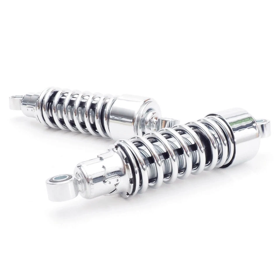 Paire De Amortisseurs 10,5" Chrome Pour Harley-Davidson Sportster 883 1200 XL - Photo 1/4