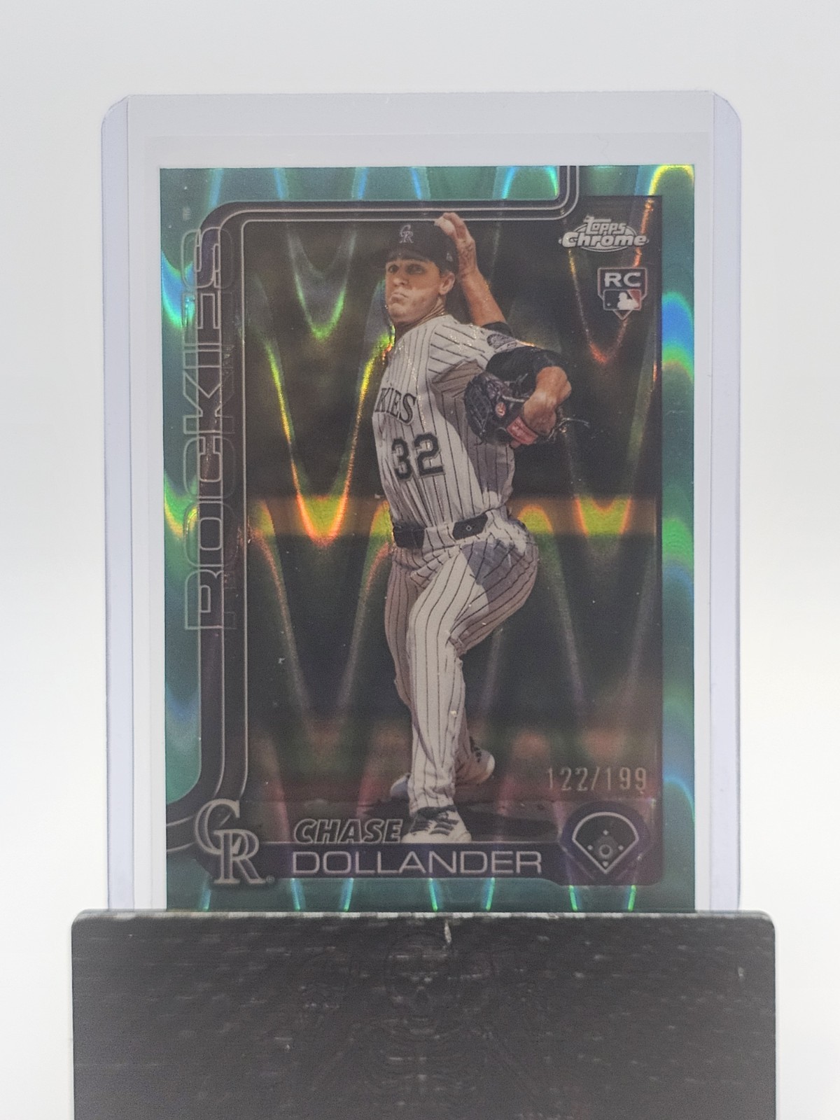 2025 Topps Chrome Update Aqua Ray Wave Chase Dollander #/199