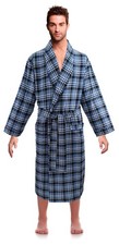 Casual Trends Classical Sleepwear Men  s 100 Cotton Flannel Shawl Collar Robe,