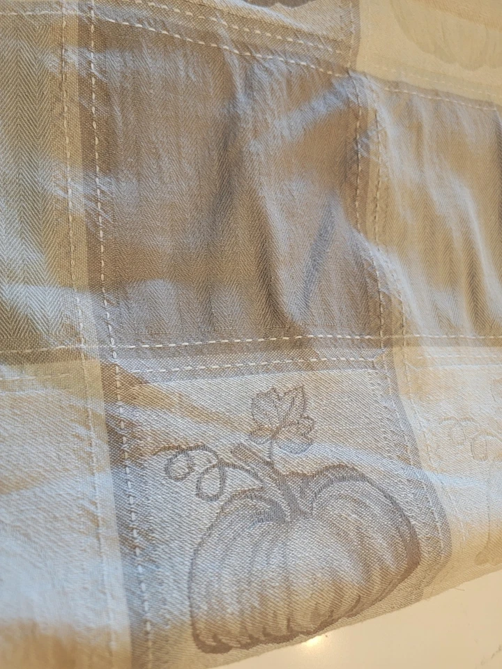 Mantel de algodón calabaza patrón a cuadros búfalo grande gris claro y gris mediano Foto 2 de 4