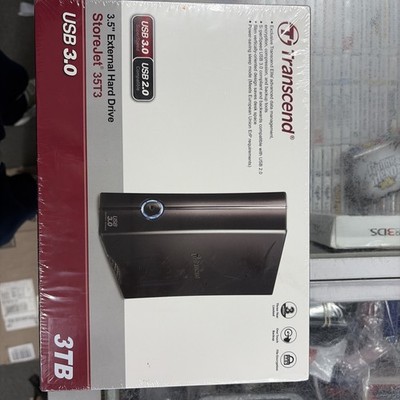 *NEW* Transcend 3Tb StoreJet 35T3 USB3.0 External Desktop Hard Drive TS8TSJ35T3