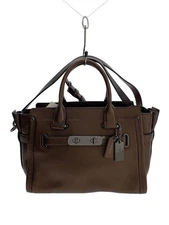 [Excellent+] COACH Swagger 27 Brown Shoulder Bag Handbag Leather From Japan