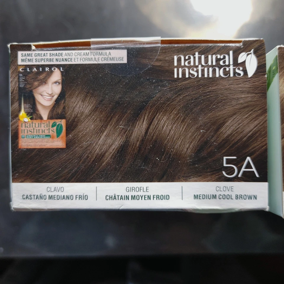2 CLAIROL NATURAL INSTINCTS, Hair Color, Semi-permanent, 5A & 6C, NEW UNOPENED.  - Image 3 of 4