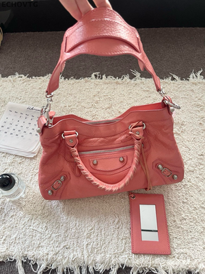 Balenciaga Peachy Pink Motorcycle Shoulder Bag For Women | eBay
