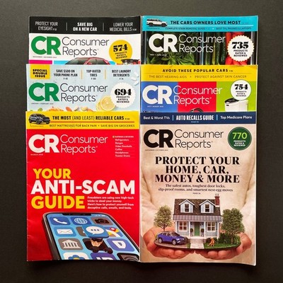 Six Consumer Reports Magazines From 2024 & 2025   Home & Auto Product Reviews