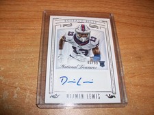 2015 Panini NFL Football National Treasures Dezmin Lewis Rookie Auto Card 5/99. rookie card picture