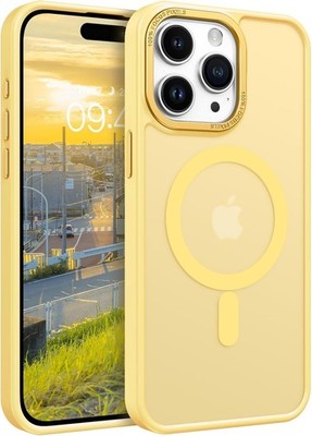 BENTOBEN Hülle für iPhone 15 Pro mit Mag-Safe Matt, Gelb [B-Ware]