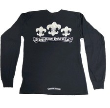 Chrome Hearts Black Fleur-de-Lis Logo Graphic Pocket Long Sleeve Tee Size S