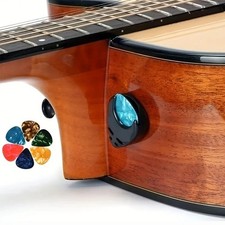 Guitar Plectrum Set - Easy Attach Holder for Acoustic Electric Guitar - 5/10 Pcs
