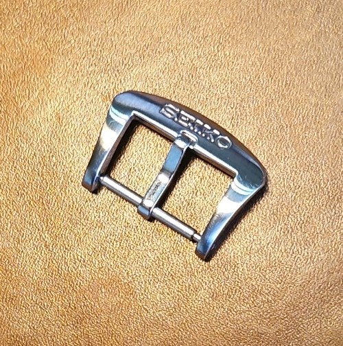 Authentic Seiko 20mm Watch Band Buckle Clasp, Heavy Stainless