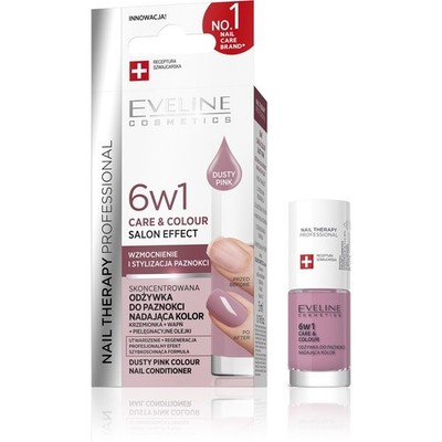 Eveline 6w1 Care&Colour Salon Effect Nagelpflege - Dusty Pink 5ml