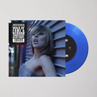 Miley Cyrus - Walk Of Fame / Reborn (Urban Outfitters 7'' Translucent Blue Vinyl