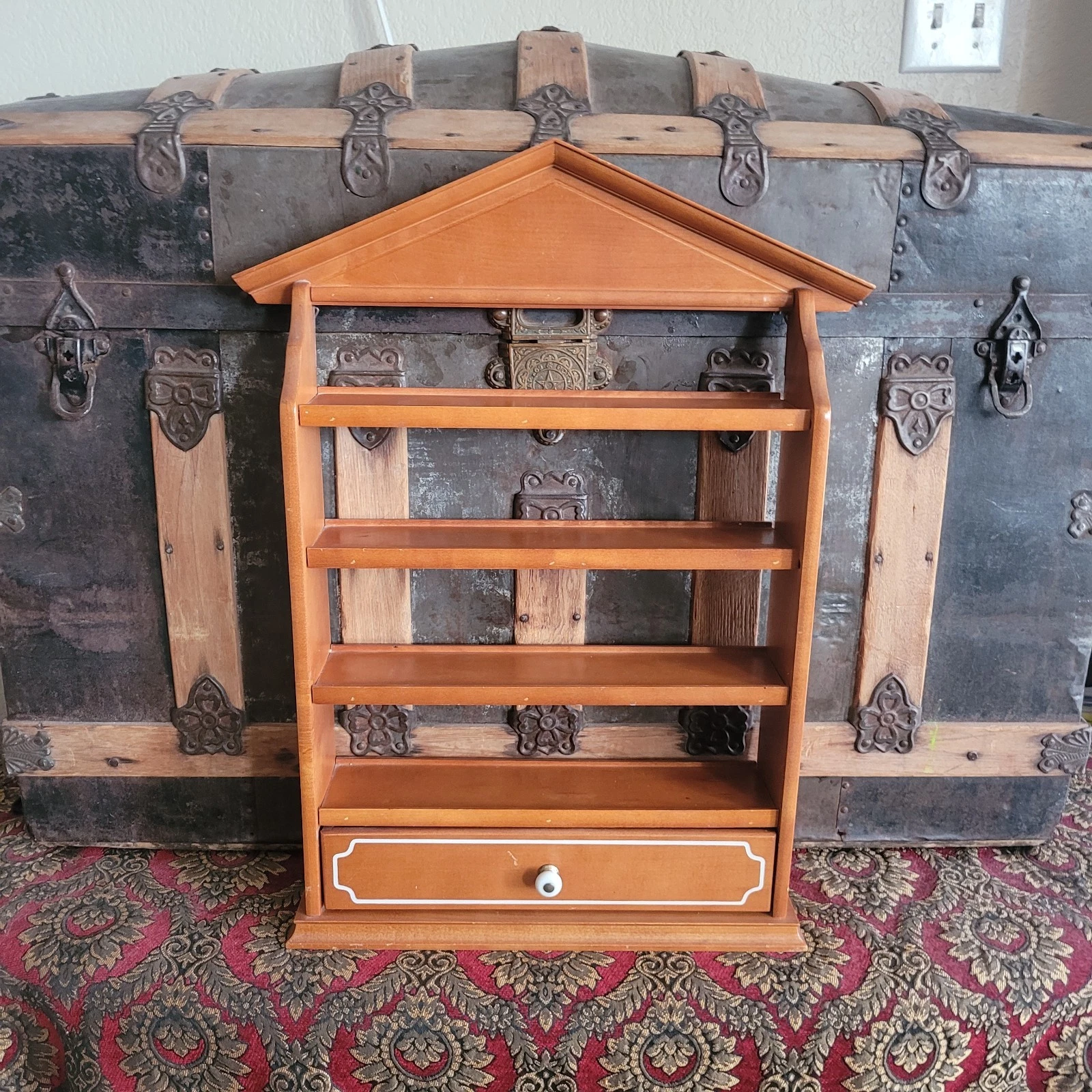1989 Lenox Spice Village Wooden Display Rack 22.5"x17.25"