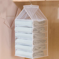 Hanging Closet Organizer for Clothes Small Closet Organizer with 6 Shelves