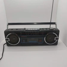 SoundDesign 4628 AM FM Stereo Receiver Cassette 80s Boom Box Tested WORKS